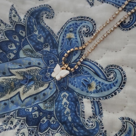 HOST PICK-White butterfly necklace - Picture 3 of 3
